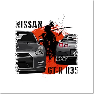 Nissan GTR R35, GT-R, JDM Car Posters and Art